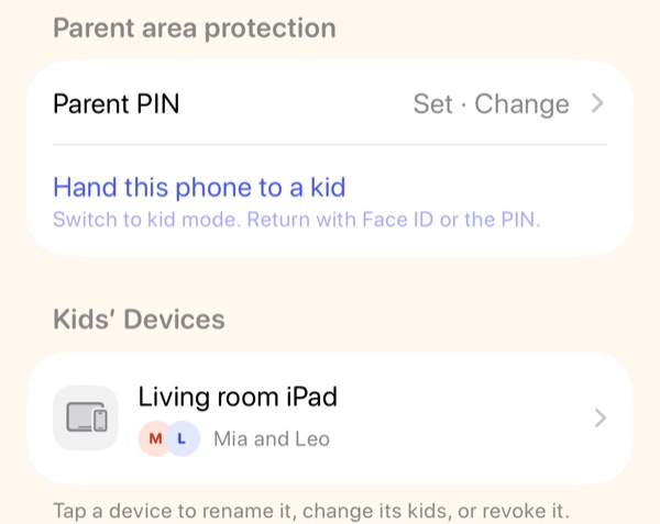 Kids’ Devices in Settings with a tablet used by two kids